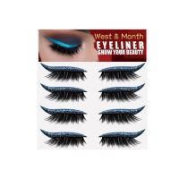 West &amp; Month Self-Adhesive Eyelashes Eyeliner Stickers European And American Frozen Strips False Eyelashes Curling Eyelashes Sequin Eye Shadow