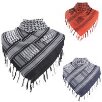 ✺▨♨ Unisex Military Keffiyeh Shemagh Arab Scarf Desert Keffiyeh Scarf Men Women Cotton Lightweight Windproof Hiking Scarf Neck Cover