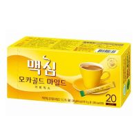 ???맥심 커피 อร่อยจริงของแท้ Maxim กาแฟมอคค่าโกลด์ 3in1(20 ซอง)เป็นตัวนำเข้า Packaging เกาหลี Coffee Mix รสยอดนิยมของเกาหลี รสชาติกลมกล่อม Authentic Korea