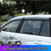 ที่บังกรอบหน้าต่างรถยนต์ Toyota COROLLA CROSS 2021 2022 2023 ABS โปร่งใสตกแต่งภายนอกบอร์ดกันน้ำอุปกรณ์ตกแต่งขอบ