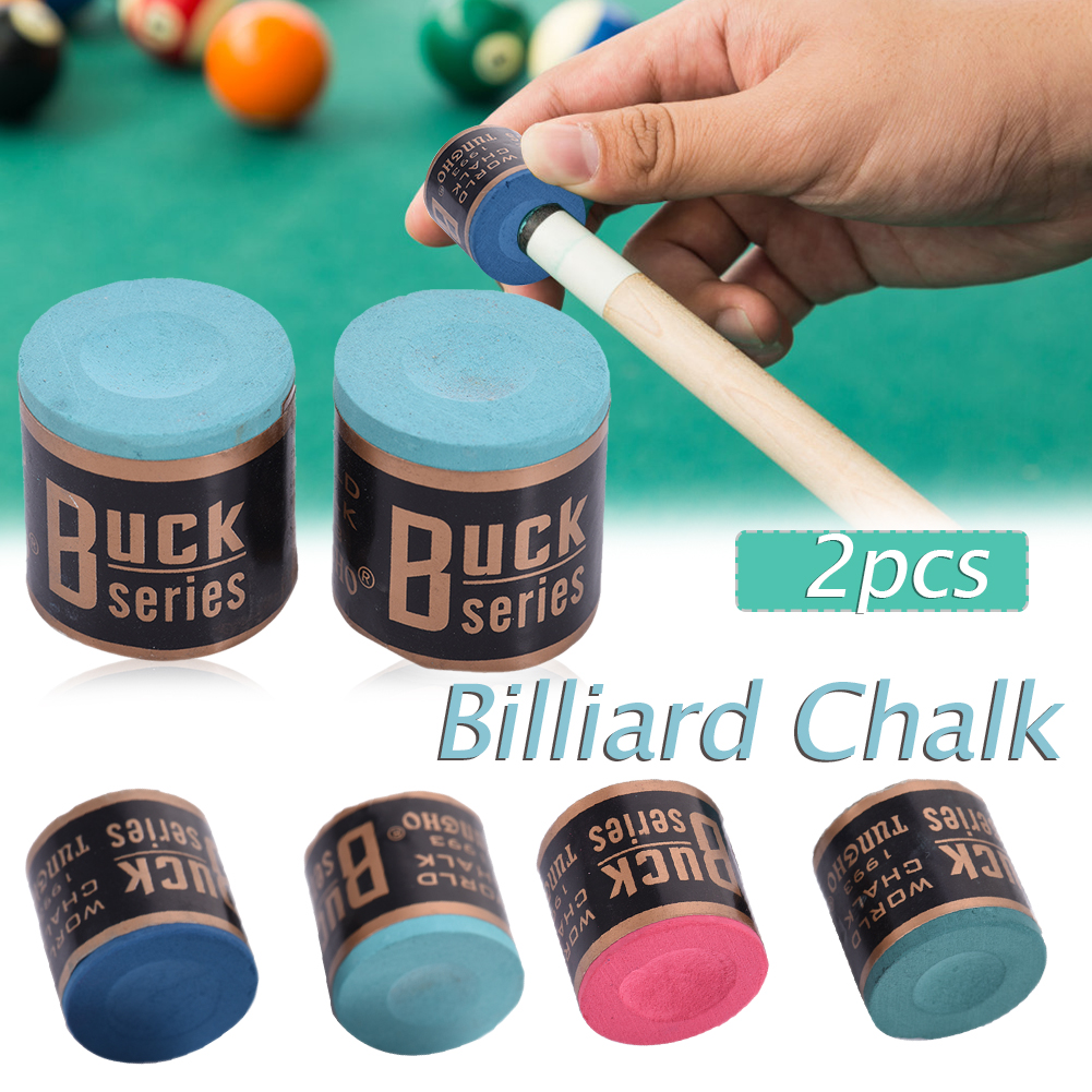 2pcs Billiard Chalks Pool Cue Stick No-slip Chalk Snooker Accessories 