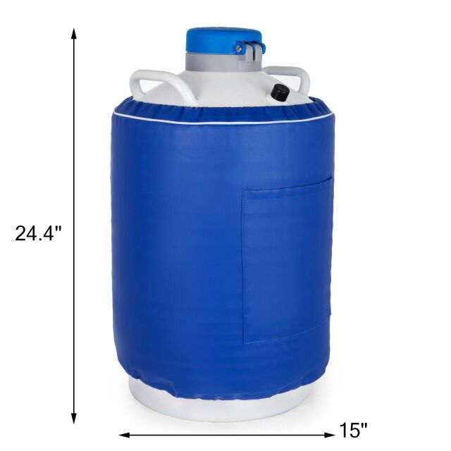 VEVOR Liquid Nitrogen Container 10L Aluminum Alloy Liquid Nitrogen Tank  Cryogenic Container with 6 Canisters and Carry Bag