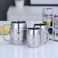 hotx【DT】 500/450ml Beer Cup Outdoor Camping With Handle Insulated Mugs