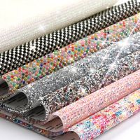 1PC 24x40cm Rhinestone Sheet Self-adhesive Shiny Glass Crystal Diamond Stickers Trimmings Beaded Applique Diy Arts Craft Decor