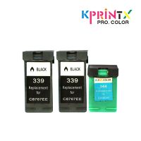 2BK + 1สี339 344ตลับหมึกเข้ากันได้กับ Hp339เปลี่ยน Hp344 Deskjet 460c 5740 6520 6620