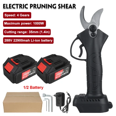 1000W 35มม.4 Gears ไฟฟ้าไร้สายกรรไกรตัดแต่งกิ่ง22900Mah สาขาเฉือนเครื่องมือสวนเครื่องตัดแต่งกิ่งพุ่มไม้สำหรับ Makita 18V/21V