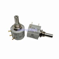 1pc Precision Multi-Turn Potentiometer CCW CW S 7286 R1K 2K 5K 10K 2W Power 10 Turns 6.35mm Round Shaft