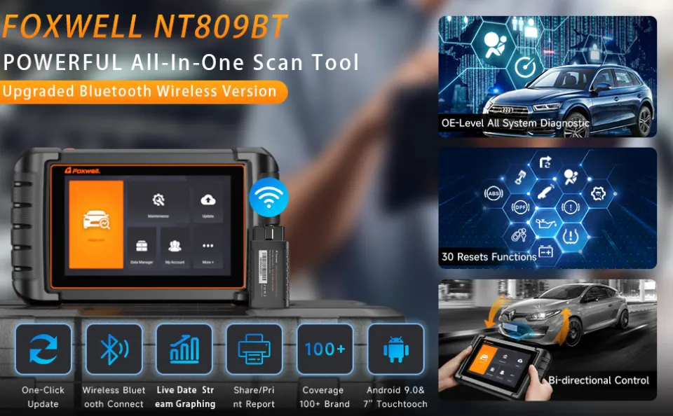 Meet the New Foxwell NT809BT OBD2 Bluetooth Scanner