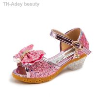 【hot】○♠◆  Childrens Shoes 2023 New Glitter Children Heel Fashion Sandals