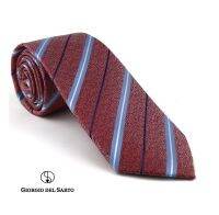 Giorgio Del Sarto Necktie 7.5 cm Red Fabric Texture เนคไทสีแดงมีเท็กเจอร์