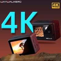 WAYWALKERS Action Camera 4K 60FPS With Remote Control Screen Waterproof Sport Camera Drive Recorder Sports Helmet Action Cam