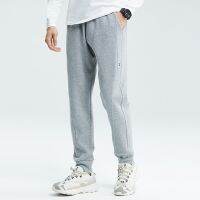 Mens Sweatpants Autumn Winter Plus Cotton Thick Running Pants Zipper Pockets Jogging Fitness Pants Casual Sports Pants