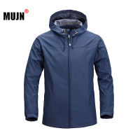 New Men Hooded Jackets Spring Autumn Loose Sports Top Windproof Water Repellent Cycling Windbreaker Coat Men Sports Jackets