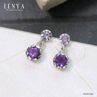 LenYa Jewelry ต่างหูเงินแท้ 925 ประดับพลอยหรูดีไซน์ สวย ใส น่ารัก สไตล์เกาหลี ญี่ปุ่น สวมใส่ได้ทุกโอกาส