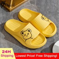 Summer Slippers Bathroom Platform Non-Slip Home Bear Cartoon Cat Flip Flops Beach Women Slipper Sandals Slides Indoor Outdoor