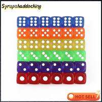 SYRUPSHADDOCKING 10PCs 14MM งานสังสรรค์ 6 ด้าน เกม เครื่องมือการพนัน ความบันเทิง ลูกเต๋าโปร่งใส อะคริลิค