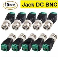 แจ็ค แบบขันน๊อต cctv Jack DC BNC Male ตัวผู้ for บาลัน BALUN UTP Cat5e แบบขันน๊อต(10หัว)