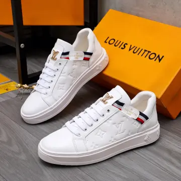 Louis Vuitton High Top Premium Quality Laced Sneakers - White