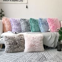 [HOT LZLLZKLKLWGH 559] Soft Faux Fur Pillows Case Plush Cushion Cover สีชมพูสีฟ้าสีม่วงห้องนั่งเล่นที่อบอุ่นห้องนอนโซฟาหมอนตกแต่ง Cover