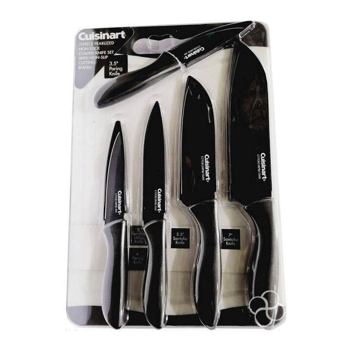 Cuisinart 11Piece Black Pearlized Knife Set with Cutting Board Lazada PH
