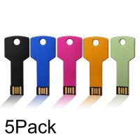 J-boxing 5PCS USB Flash Pendrive Key Shape Thumb Drive 8GB 16GB 32GB USB Memory Sticks Pendrives Storage Colorful 1 GB 2 GB 4 GB