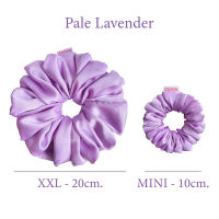 Pale Lavender ยางรัดผมผ้าซาติน บางลื่น Satin Scrunchies ยางมัดผม ยางรัดผมโดนัท