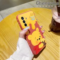 เคส Chenyyyka สำหรับ Huawei Nova Y70 Plus Nova 10 Pro Nova 10 SE เคสลายหมีน้ำผึ้งสวยงามบางดีไซน์ใหม่เคสป้องกันขอบสี่เหลี่ยมปลอกซิลิโคนเคสกันกระแทก