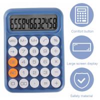 Candy Color Lcd Display Desktop Calculator 12 Digits Battery Operated Flexible Buttons Ideal for Finance Students Office Calculators