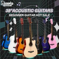 Bansid Music กีต้าโปร่ง กีตาร์38นิ้ว เหมาะสำหรับมือใหม่ แข็งแรง พกพาสะดวก มีหลายสี กีต้าร์โปร่งคุณภาพ งานดี Acoustic Guitars