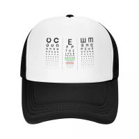 แฟชั่น Unisex ตาทดสอบ Snellen Chart Trucker หมวกผู้ใหญ่แว่นตาปรับหมวกเบสบอลผู้ชายผู้หญิงกลางแจ้ง