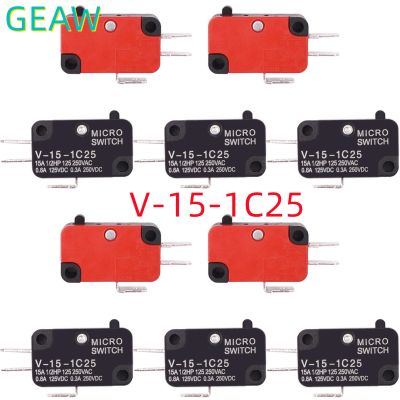 10Pcs Micro Switch V-15-1C25 Limit Switch 1NO 1NC 125V/250V 16A Microwave Oven Door Arcade Push Button Switch Micro Switch