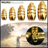 WUXU 10pcs/lot แบ่งออก น้ำหนักเพิ่มเติม Line sinkers ขั้วต่อตะขอ ทองเหลืองเบิ้ล ตะกั่วทองแดงตก Sinker ตัวจม