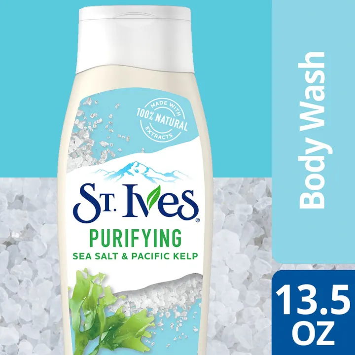 St. Ives Purifying Sea Salt And Pacific Kelp Exfoliating Body Wash 100