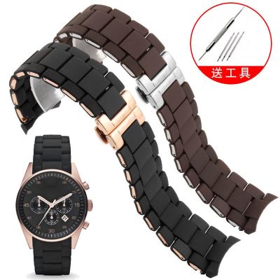 ❀❀ Alternative rubber clad steel watch strap AR5921 5919 5920 5905 5906 men and women 20 23mm