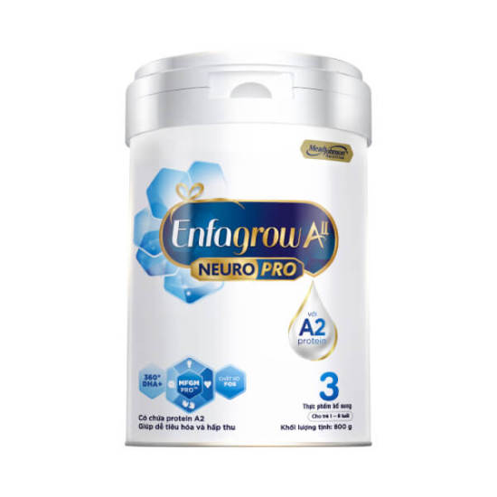Sữa bột enfagrow a2 neuro pro 3 cho trẻ từ 1 - 6tuổi - lon 800 gram - ảnh sản phẩm 1