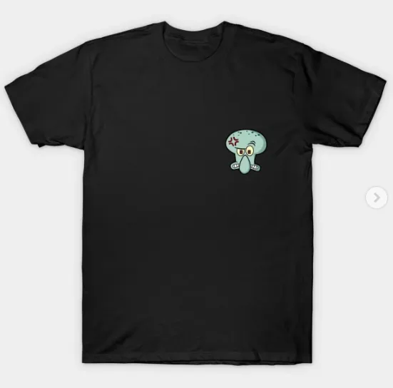 Spongebob Squarepants Angry Squidward Face pocket T-Shirt for men ...