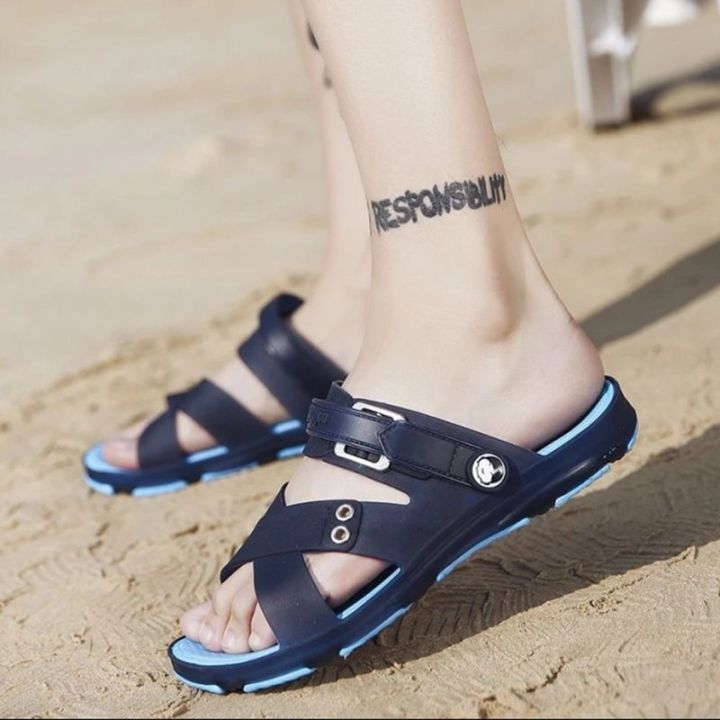 ขายดีที่สุด-ioztt2023-cresfimix-sandalias-male-high-quality-light-weight-black-peep-toe-skid-beach-sandals-men-cool-style-summer-a6320