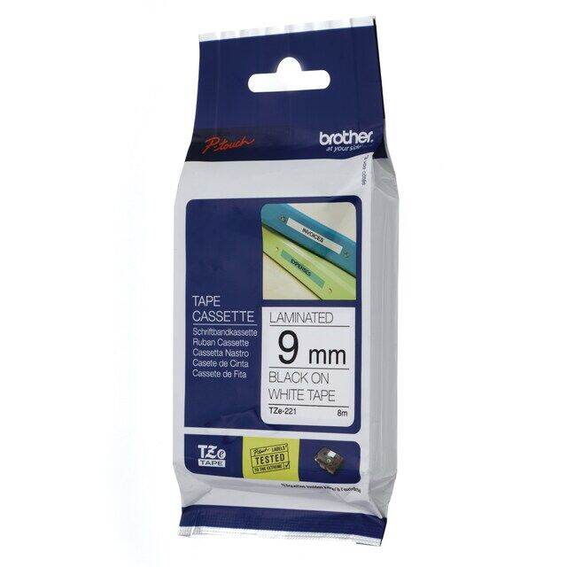 Brother PTouch TZe221 Tape Cassette 9mm (Black on White) Lazada PH