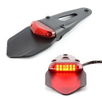 Motorcycle Dirt Bike Rear Fender amp; Brake Stop TailLight Motocross Enduro Mudguards 12 LED Tail Light