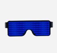 LED glowing party glasses with animations, blue color. แว่นตามีไฟ Led กระพริบได้สีน้ำเงิน