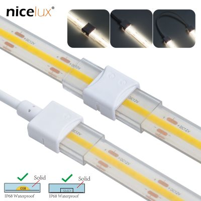 2pin connectors For IP68 waterproof Solid Tube SMD COB LED Strips 5pcs 3 Types Quick Easy Connecting for 8mm 10mm Flexible strip