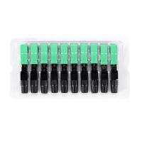 40Pcs Sc/ Fiber Optic Connector Embedded Single Mode Component Fiber Optic Quick Connector-Black + Green