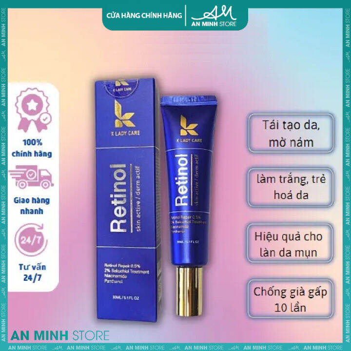 Kem Dưỡng Retinol 0 5 K Lady Care 30ml Hàn Quốc Giảm Mụn Kiểm Soát