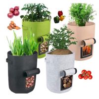 【LZ】 Plant Grow Bags home garden Potato pot greenhouse Vegetable Growing Tamato Chili Moisturizing jardin 4 Color Garden Bag Tools