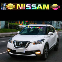 สติกเกอร์ติดรถยนต์ Nissan สติ๊กเกอร์ติดกระจกหน้ารถยนต์เลเซอร์กันน้ำด้านหน้ากระจกหลังกันลมหน้าต่างสติกเกอร์ตกแต่งอุปกรณ์แต่งภายนอกรถสำหรับ Nissan Tiida Sunny QASHQAI J10 J11 MARCH LIVINA TEANA X-TRAI