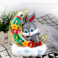 Gear Moon Rabbit Toy Car Children S Interactive Playmate Educational Crawling Toys Transparent For Baby Battery Animals Features