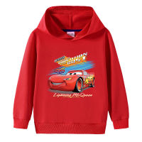 Lightning McQueen Hoodie สำหรับชายหญิง2-9ปี100% ผ้าฝ้ายเสื้อกันหนาวกีฬาเด็กเสื้อผ้าฤดูใบไม้ผลิและฤดูใบไม้ร่วงแขนยาว