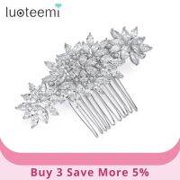 LUOTEEMI Gorgeous Flower Hair Accessories for Women Trendy Fashion Wedding Hair Comb Jewelry Hair Decoration for Bridesmaid