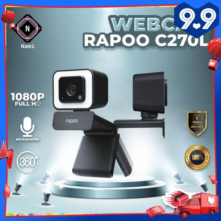 Rapoo C270L Webcam 3 Level Of Light Adjust FHD 1080P Built-in USB ...