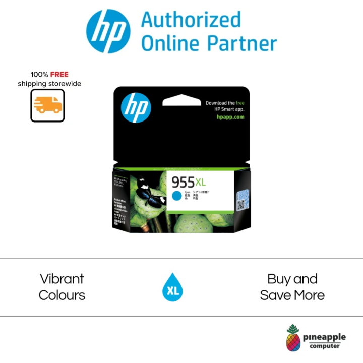 HP 955XL High Yield Cyan Original Ink Cartridge, For 7720/7730/7740 ...